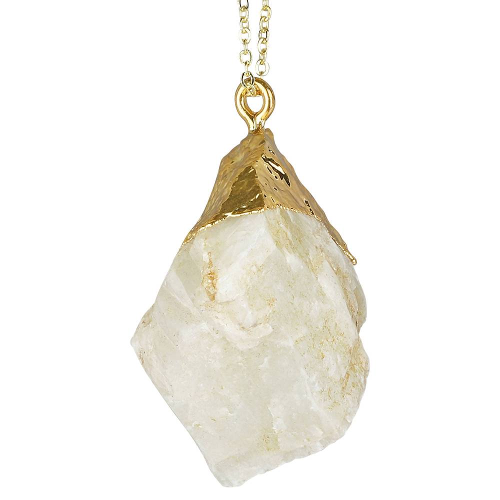 ROUGH MOONSTONE NECKLACE + MEDITATION APP