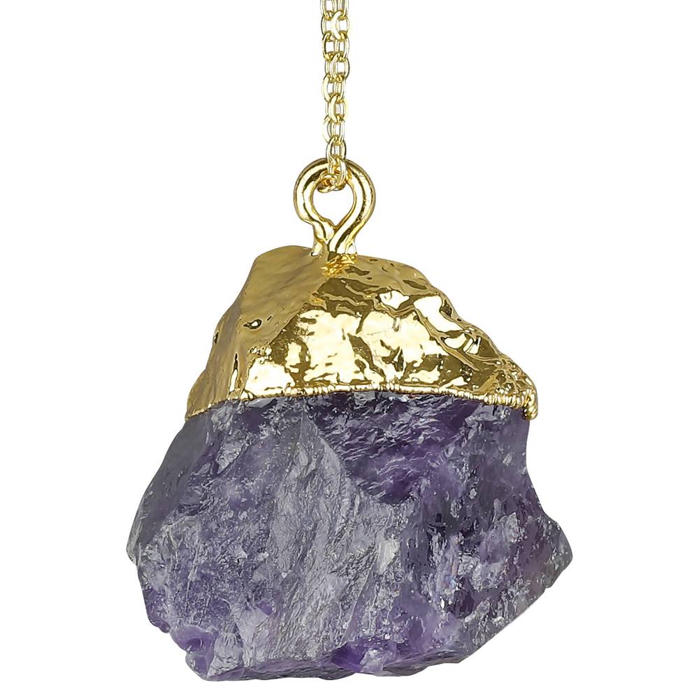 ROUGH AMETHYST NECKLACE + MEDITATION APP