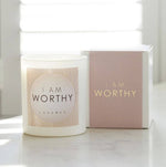I AM WORTHY VEGAN SOY WAX CANDLE