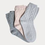 CABLE CASHMERE BED SOCK